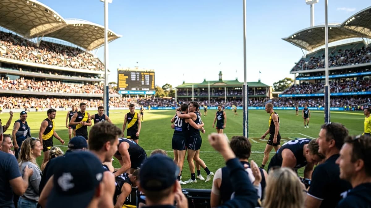 AFL: Carlton giành chiến thắng kịch tính trước Richmond, chen chân vào top 10