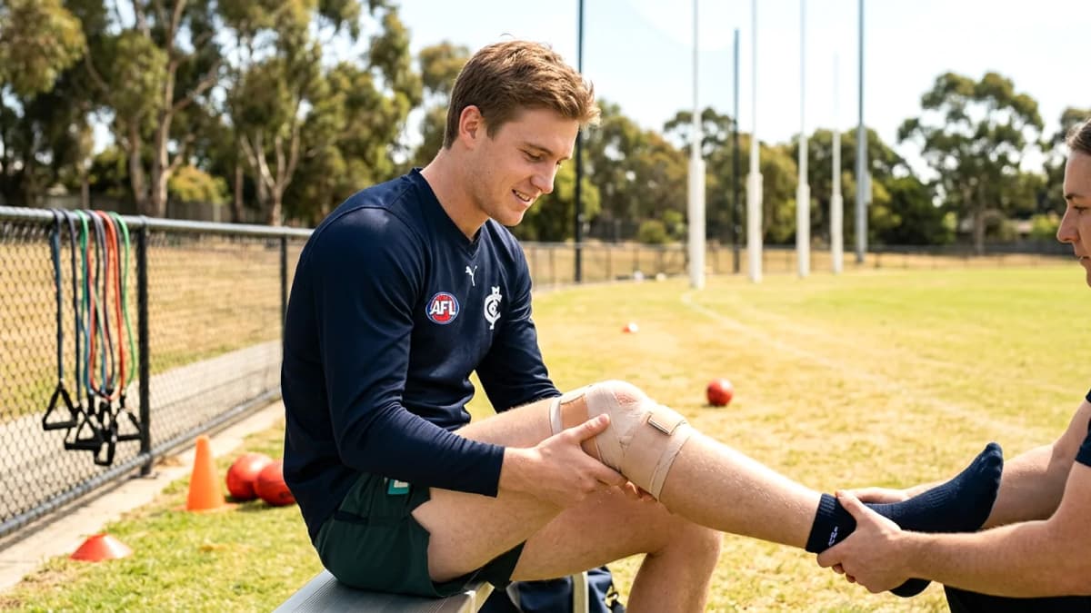 Cầu thủ AFL Sam Darcy lạc quan về quá trình hồi phục chấn thương đầu gối