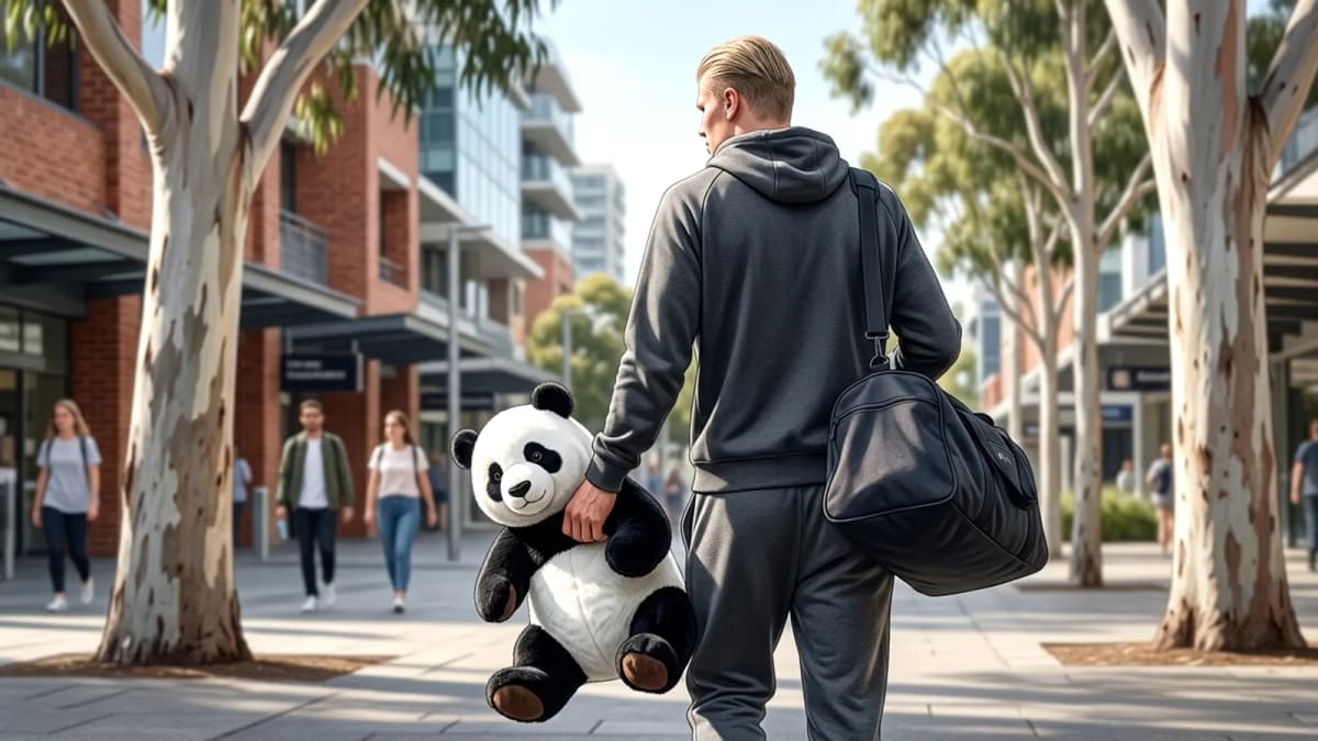 Erling Haaland rời World Cup với món quà lưu niệm độc đáo: Chú gấu trúc nhồi bông