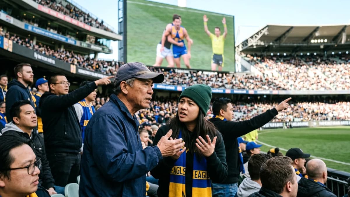Harley Reid: Người hâm mộ AFL tranh cãi về cách trọng tài đối xử với ngôi sao West Coast Eagles