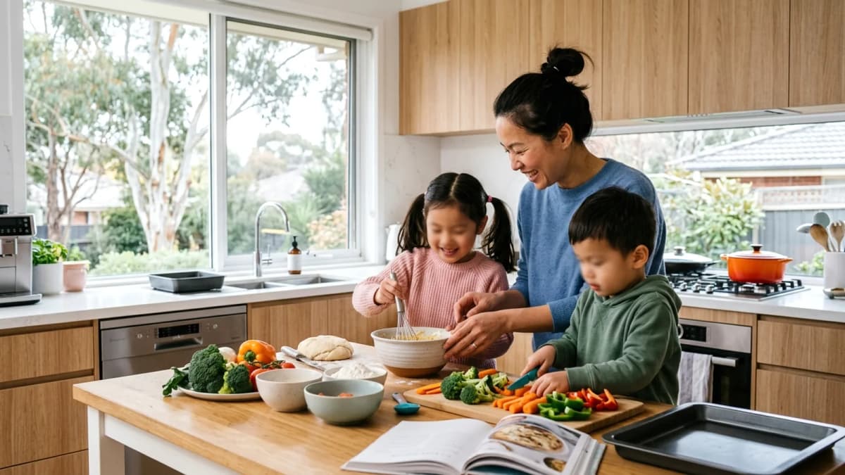Nghỉ đông tại Úc: Nấu ăn cùng trẻ em để gắn kết gia đình và phát triển kỹ năng